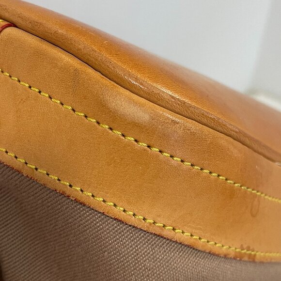 Dooney & Bourke Tan Canvas & Leather Vintage CABRIOLET Dome Satchel/Crossbody - Picture 15 of 16